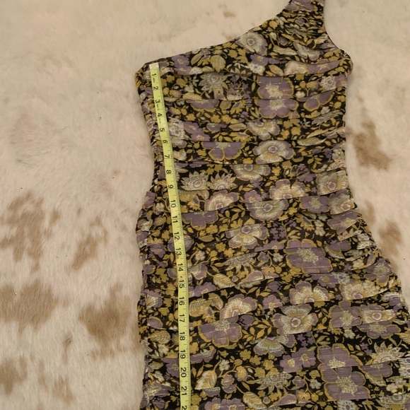 NWT Zara Floral One Shoulder Mini Dress - Picture 6 of 8